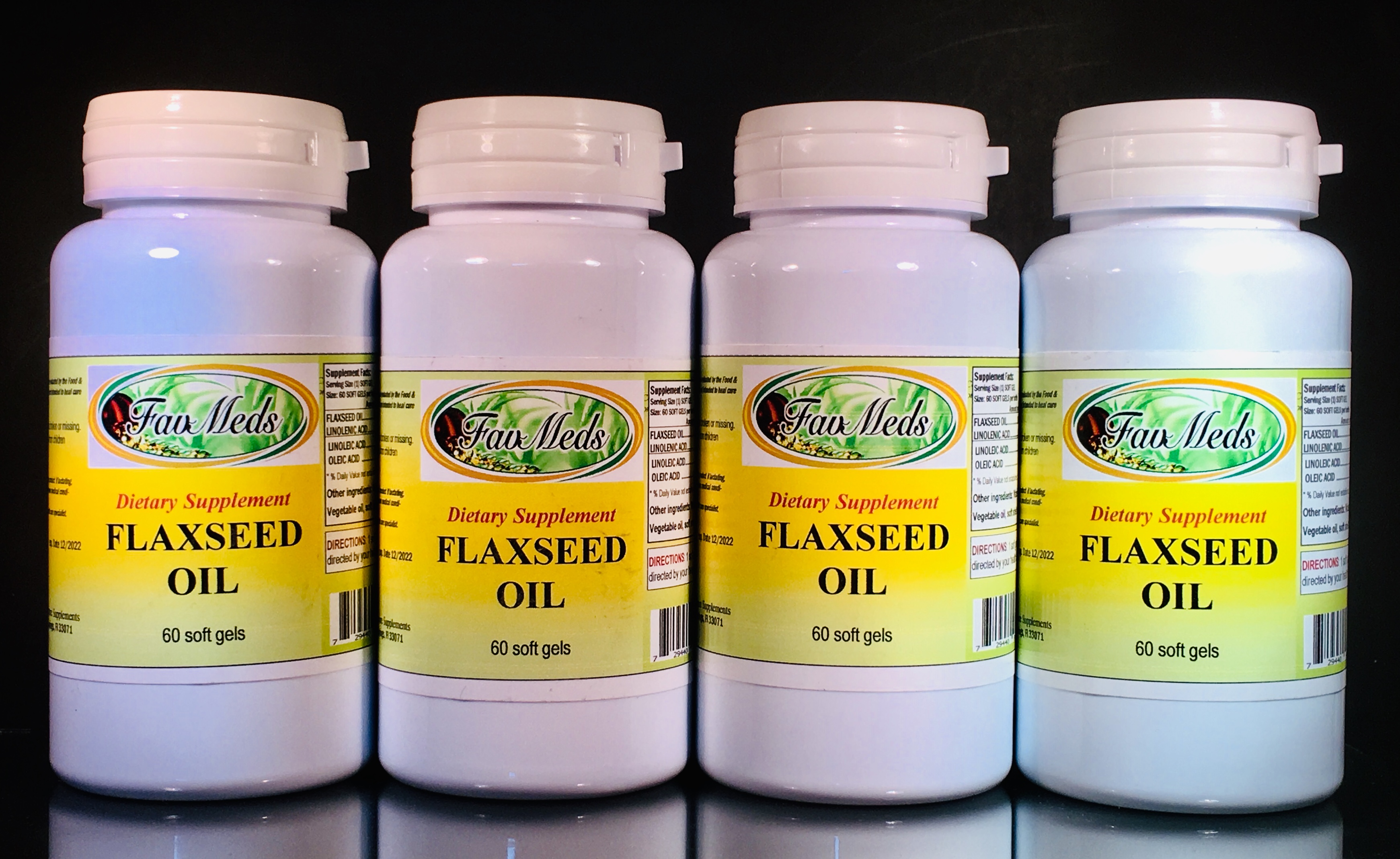 Flax seed Oil 1000mg - 240 (4x60) soft gels